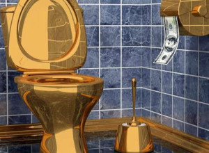 Золотой унитаз за $12 млн