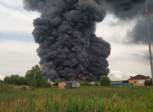 Сильный пожар в Талдоме