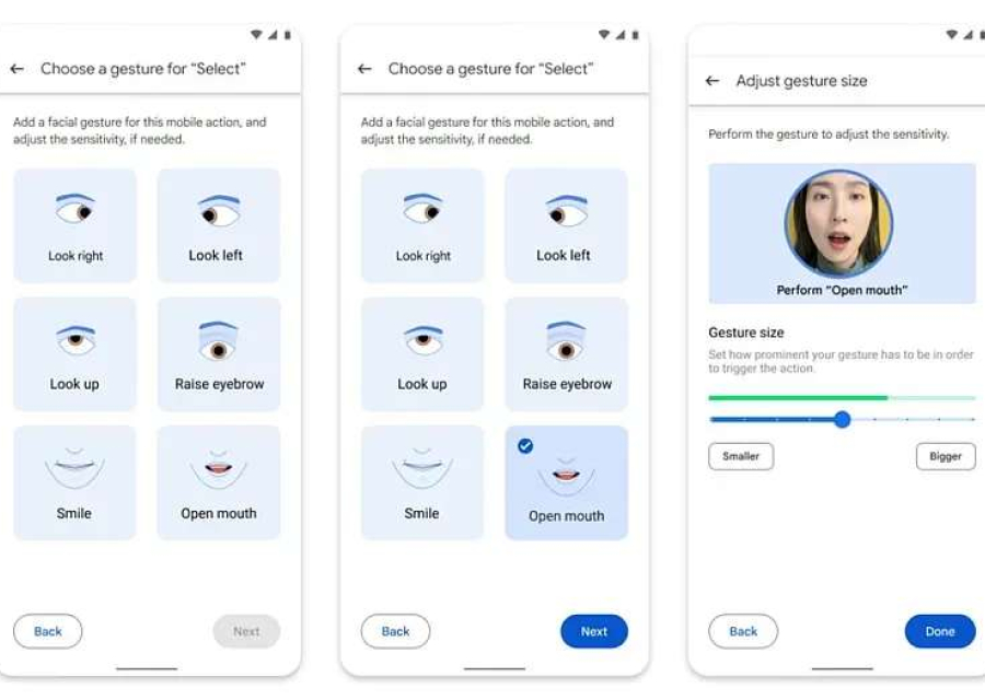 Приложениями для Android можно будет управлять лицом